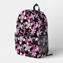 ALOHA HAWAII PATROON IN ZWART/ROZE