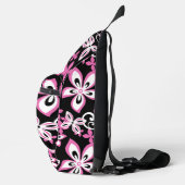 ALOHA HAWAII PATROON IN ZWART/ROZE SLING BAG (Rechts)
