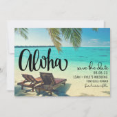 Aloha Hawaii Photo Beach Wedding Save the Date (Voorkant)