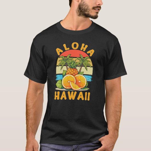 Aloha Hawaii Pineappel T-shirt (Voorkant)
