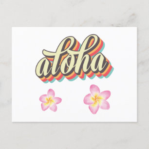 Aloha Hawaii Plumeria Waterverf Floral Uitnodiging Briefkaart