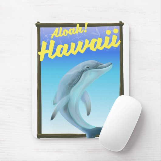 Aloha! Hawaii! Reisposter Dolphin Muismat (Met muis)