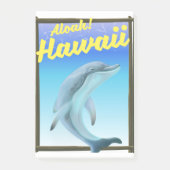 Aloha! Hawaii! Reisposter Dolphin Post-it® Notes (Voorkant)