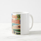 Aloha Hawaii Reisposter Koffiemok (Voorkant rechts)