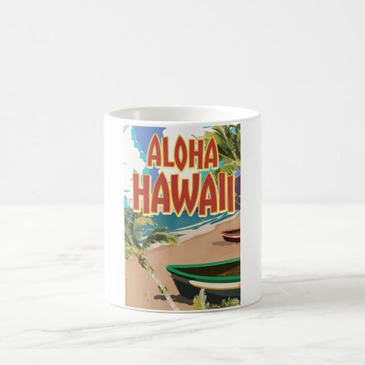 Aloha Hawaii Reisposter Koffiemok (Center)