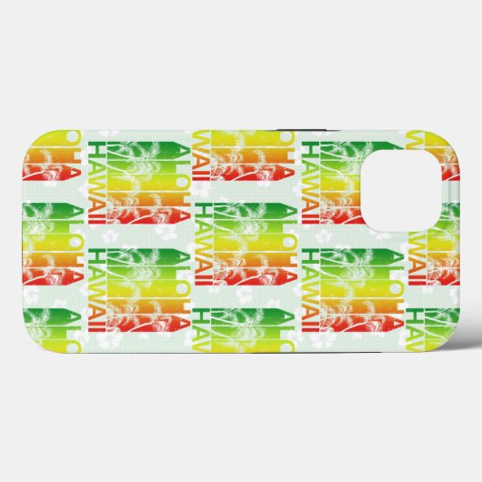 Aloha Hawaii Retro Summer Floral Case-Mate iPhone Case (Achterkant (horizontaal))