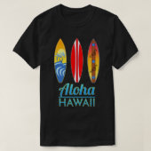 Aloha Hawaii  Retro Surfboards Surfing765 T-shirt (Design voorkant)