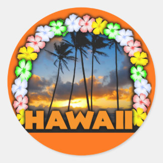 Aloha Hawaii Ronde Sticker