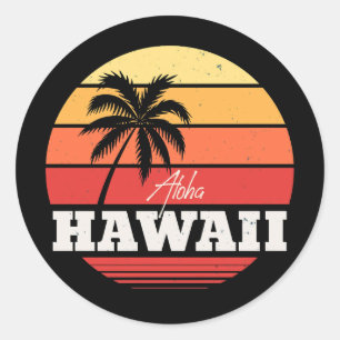Aloha Hawaii Ronde Sticker