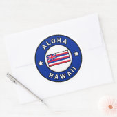 Aloha Hawaii Ronde Sticker (Envelop)
