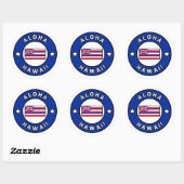 Aloha Hawaii Ronde Sticker (Vel)