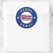 Aloha Hawaii Ronde Sticker (Tas)