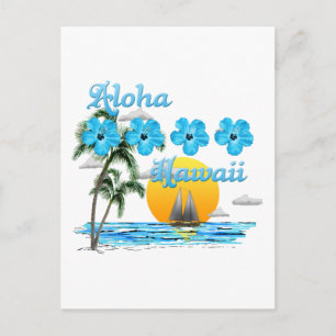 Aloha Hawaii Sailing Sunset Briefkaart