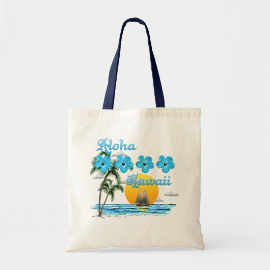 Aloha Hawaii Sailing Sunset Tote Bag (Voorkant)