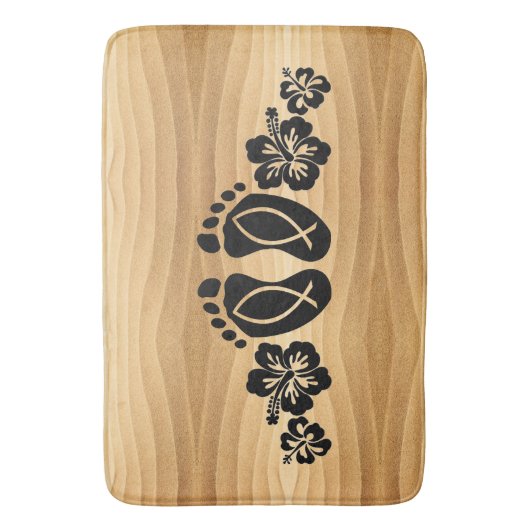Aloha Hawaii Sandy Beach Bath Mat (Voorkant Verticaal)