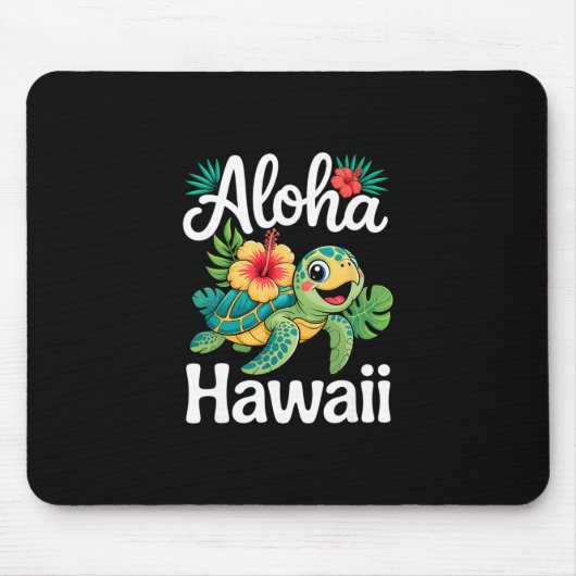 Aloha Hawaii Schildpad Hawaiaans Eiland Kinderen M Muismat (Voorkant)