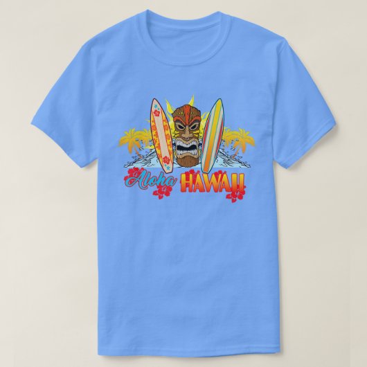 AlOHA Hawaii-shirt van het eiland Voel de Tiki aan T-shirt (Design voorkant)