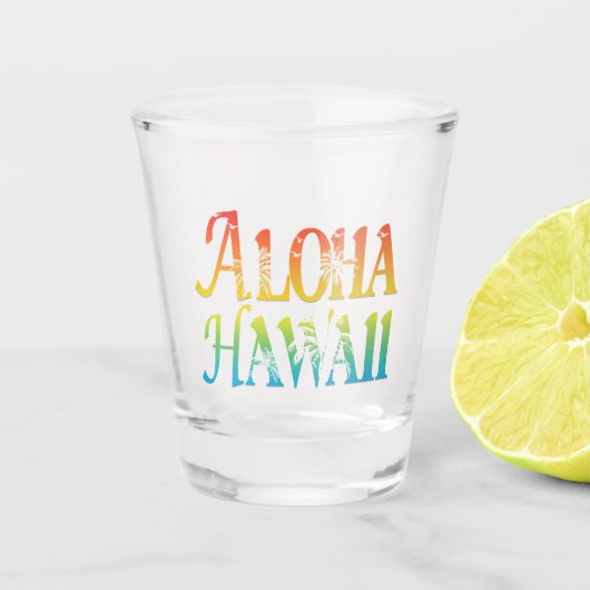 Aloha Hawaii Shot Glas (Voorkant)