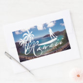 Aloha Hawaii sta op peddelen Rechthoekige Sticker (Envelop)