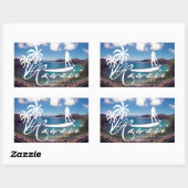 Aloha Hawaii sta op peddelen Rechthoekige Sticker (Vel)