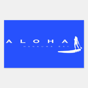 Aloha Hawaii sta op peddelen Rechthoekige Sticker