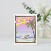 Aloha! Hawaii -stijlreisposter Canvas P Briefkaart (Staand voorkant)