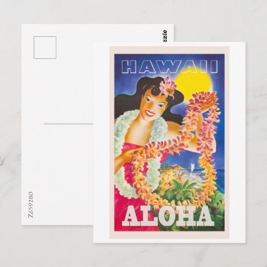 Aloha, Hawaii, Stijlreizen Briefkaart (Voorkant / Achterkant)