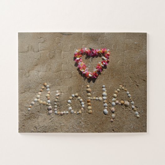 Aloha Hawaii Strand en Schelpen Legpuzzel (Horizontaal)