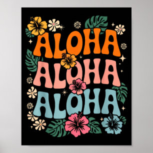Aloha hawaii strand hawaiiaans eiland bloem luau poster