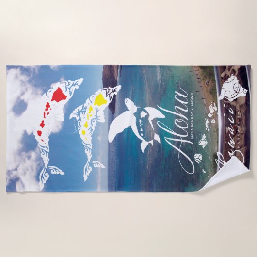 Aloha Hawaii Strandlaken (Voorkant)