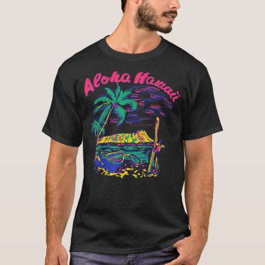 Aloha Hawaii Summer Beach Vibes voor Mannen vrouwe T-shirt (Voorkant)