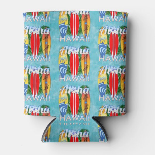 Aloha Hawaii Summer Surfboards Blikjeskoeler (Voorkant)