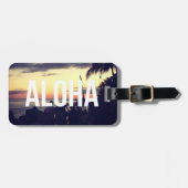 Aloha Hawaii Sunset Bagagelabel (Voorkant horizontaal)
