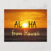 Aloha Hawaii Sunset Ocean 2 Briefkaart (Voorkant)