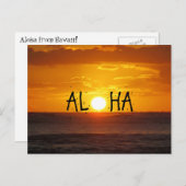 Aloha Hawaii - Sunset Ocean Briefkaart (Voorkant / Achterkant)