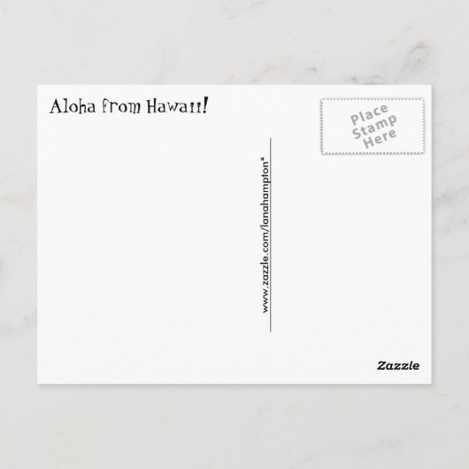 Aloha Hawaii - Sunset Ocean Briefkaart (Achterkant)