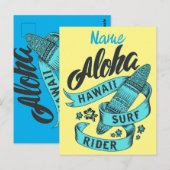 Aloha Hawaii Surf Rider Thunder_Cove Briefkaart (Voorkant / Achterkant)