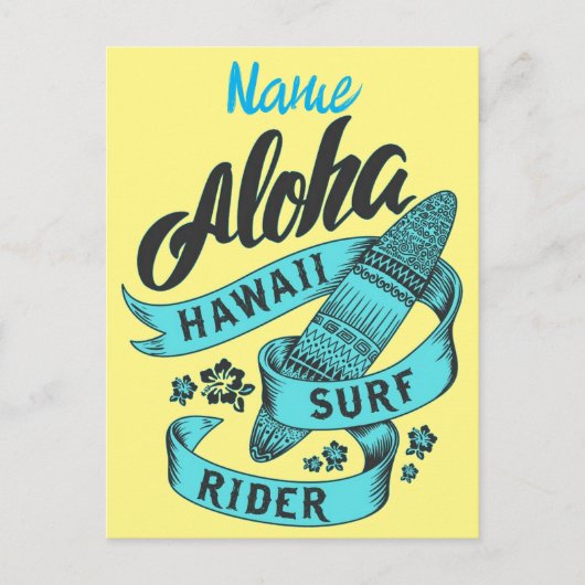 Aloha Hawaii Surf Rider Thunder_Cove Briefkaart (Voorkant)