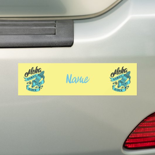 Aloha Hawaii Surf Rider Thunder_Cove Bumpersticker (Op auto)