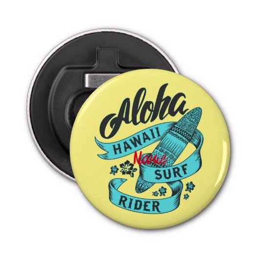 Aloha Hawaii Surf Rider Thunder_Cove Button Flesopener (Voorkant)