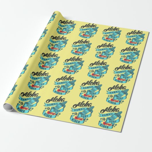 Aloha Hawaii Surf Rider Thunder_Cove Cadeaupapier (Uitgerold)