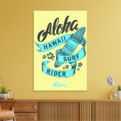 Aloha Hawaii Surf Rider Thunder_Cove Canvas Afdruk (Insitu (Woonkamer))
