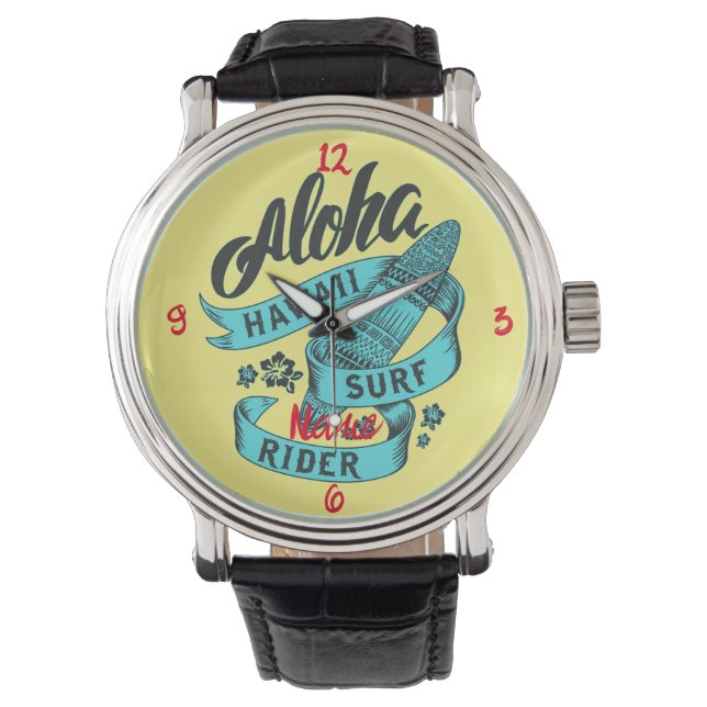 Aloha Hawaii Surf Rider Thunder_Cove Horloge (Voorkant)