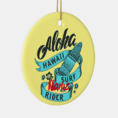 Aloha Hawaii Surf Rider Thunder_Cove Keramisch Ornament (Rechts)