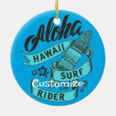 Aloha Hawaii Surf Rider Thunder_Cove Keramisch Ornament (Achterkant)