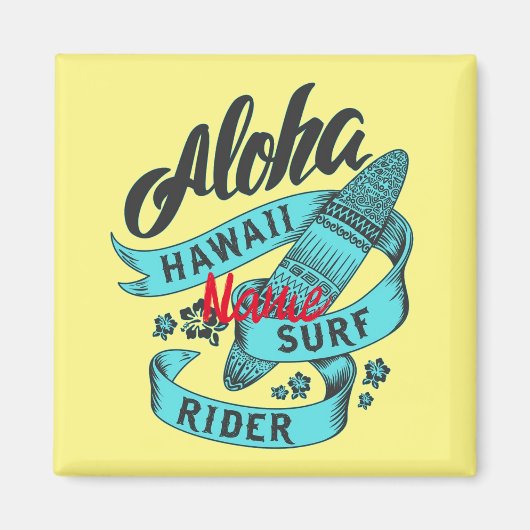 Aloha Hawaii Surf Rider Thunder_Cove Magneet (Voorkant)