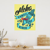 Aloha Hawaii Surf Rider Thunder_Cove Poster (Keuken)
