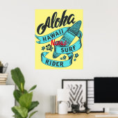 Aloha Hawaii Surf Rider Thunder_Cove Poster (Thuiskantoor)
