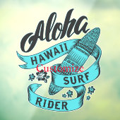 Aloha Hawaii Surf Rider Thunder_Cove Raamsticker (Vel 3)