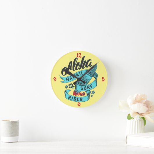 Aloha Hawaii Surf Rider Thunder_Cove Ronde Klok (Huis)